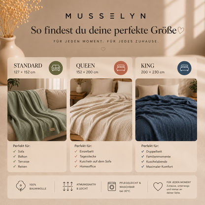 MUSSELYN ☁️ Weicher als normale Baumwolldecken