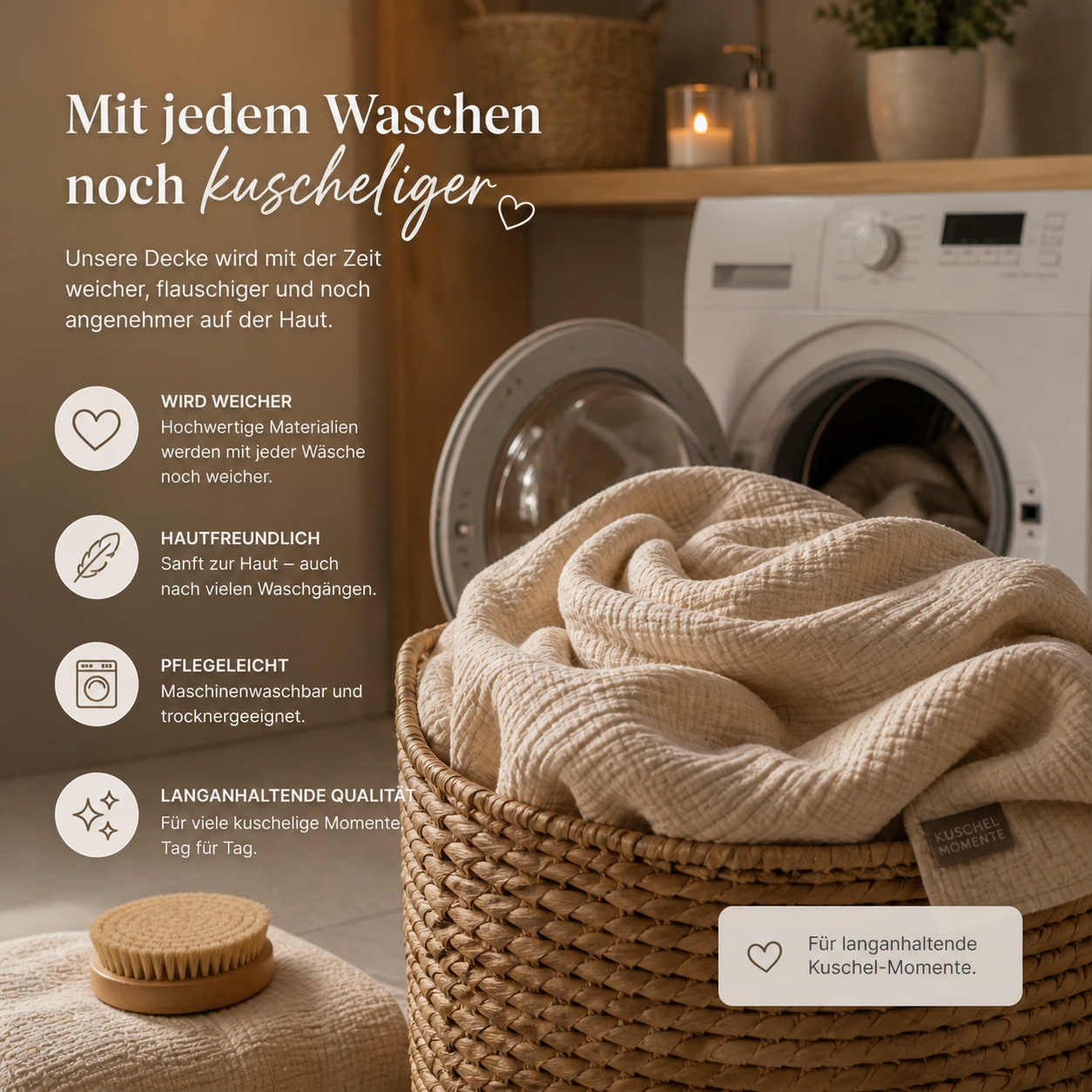 MUSSELYN ☁️ Weicher als normale Baumwolldecken