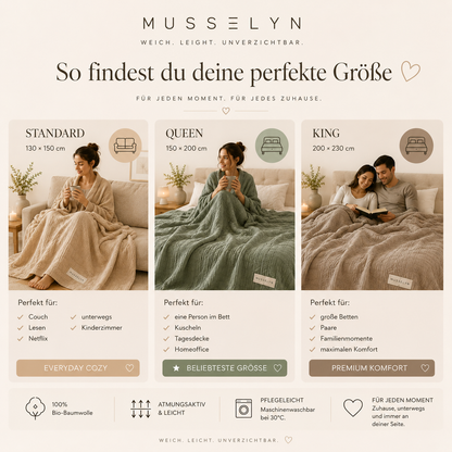 MUSSELYN ☁️ Weicher als normale Baumwolldecken